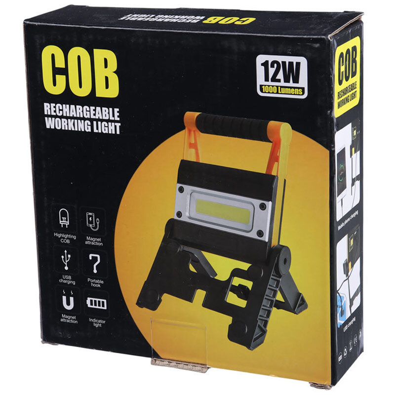 پروژکتور سیار شارژی و پاور بانک Zingaro COB 12W