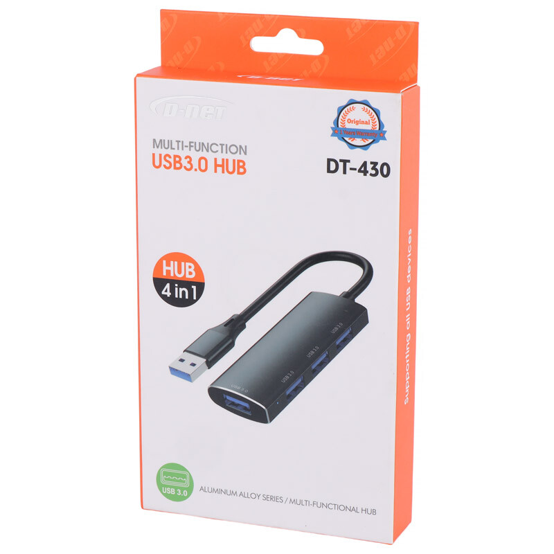 هاب 4 پورت USB 3.0 دی نت DT-430