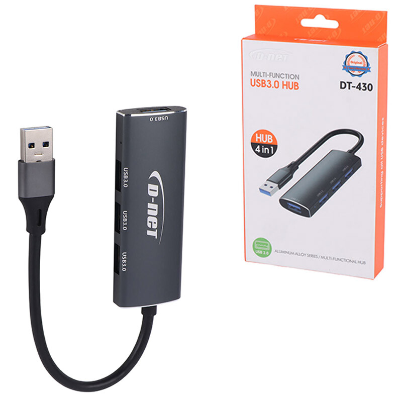 هاب 4 پورت USB 3.0 دی نت DT-430