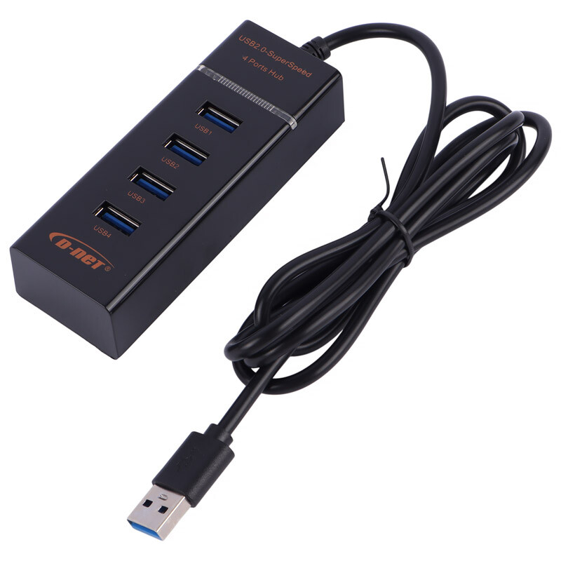 هاب 4 پورت USB 2.0 دی نت DT-423 طول 1.2 متر