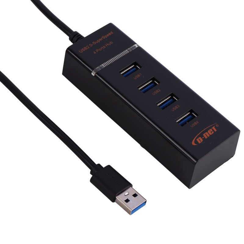 هاب 4 پورت USB 2.0 دی نت DT-423 طول 1.2 متر