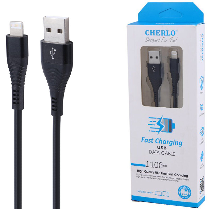 کابل آیفونی فست شارژ Cherlo 2.4A 1.1m
