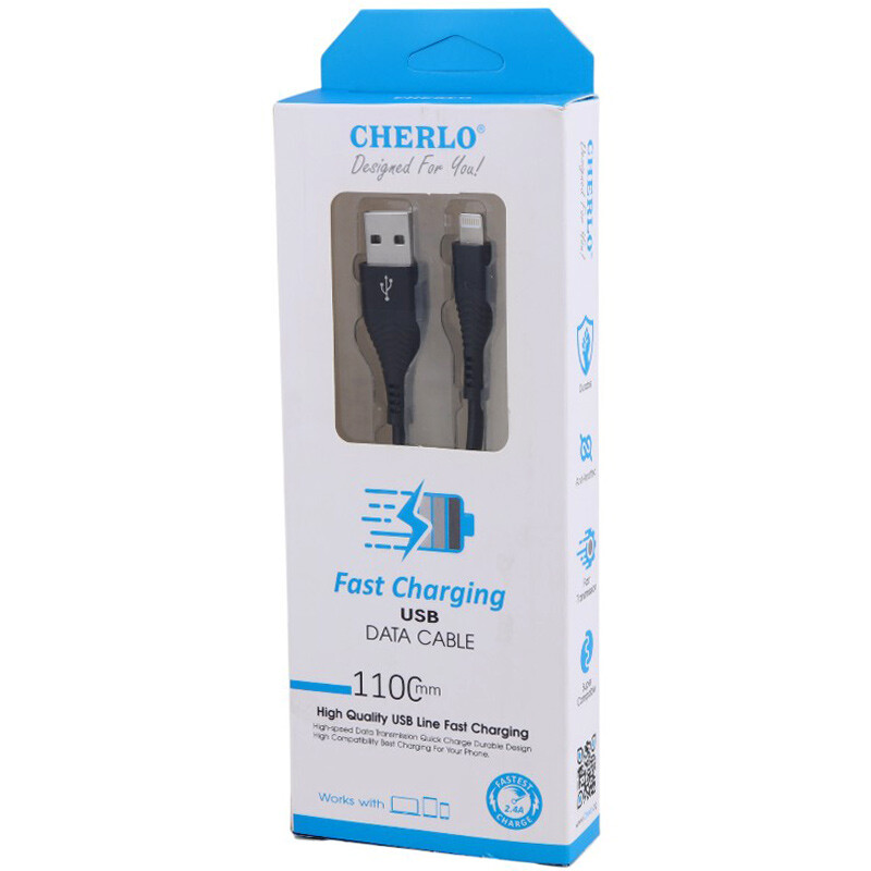 کابل آیفونی فست شارژ Cherlo 2.4A 1.1m