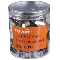 سوکت شبکه D-Net RJ45 EZ Cat6 SFTP بسته 100 عددی