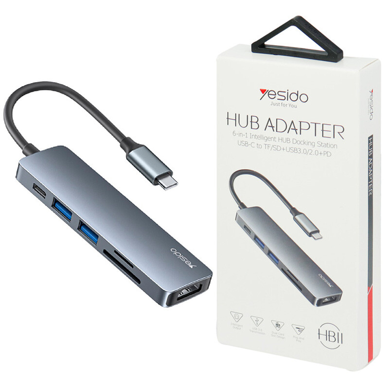 هاب 6 پورت Type-C یسیدو HB11