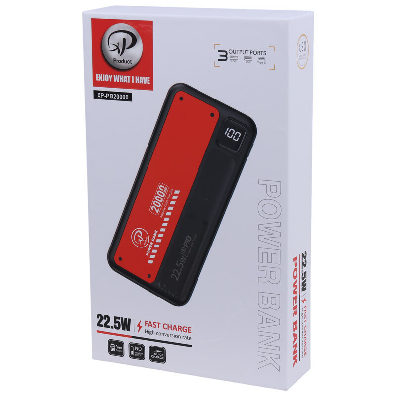 پاور بانک فست شارژ ایکس پی پروداکت XP-PB20000 PD 22.5W ظرفیت 20000 میلی آمپر ساعت