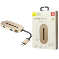 هاب 5 پورت Type-C باسئوس CABOOK HUB O shape