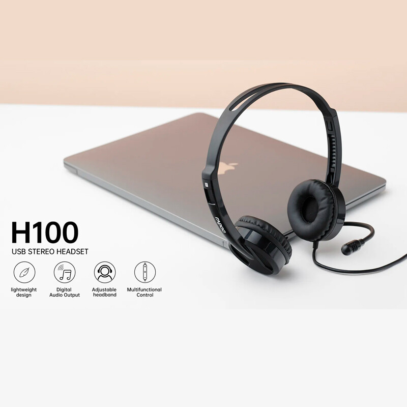 هدست سیم دار Rapoo H100