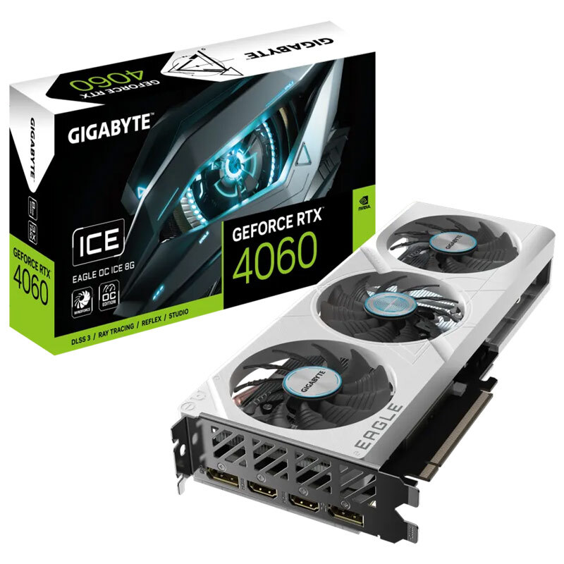 کارت گرافیک Gigabyte GeForce RTX 4060 EAGLE ICE OC 8GB GDDR6 128Bit