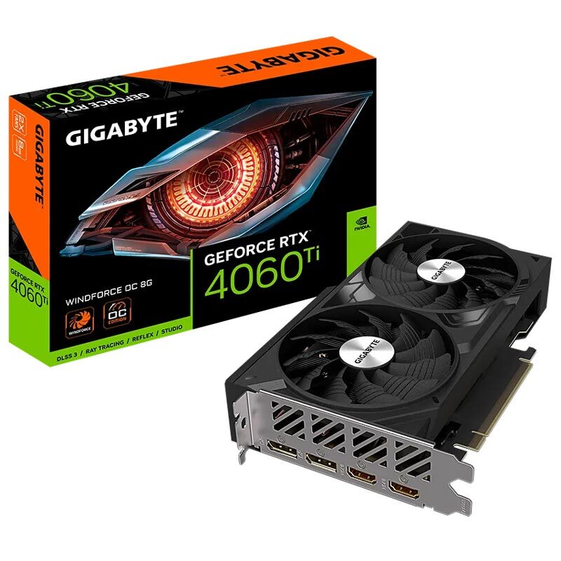 کارت گرافیک Gigabyte GeForce RTX 4060 Ti WINDFORCE OC 8G GDDR6 128Bit