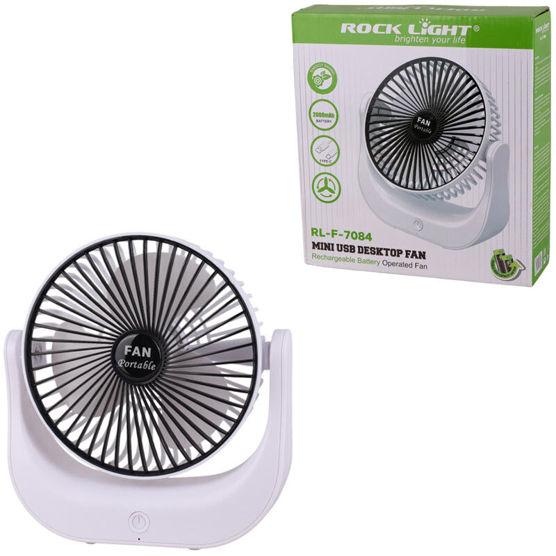 پنکه رومیزی شارژی راک لایت RL-F-7084
