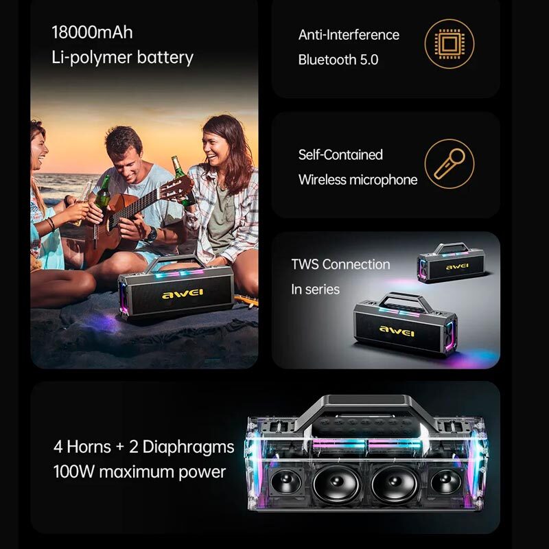 اسپیکر بلوتوثی اوی KT8