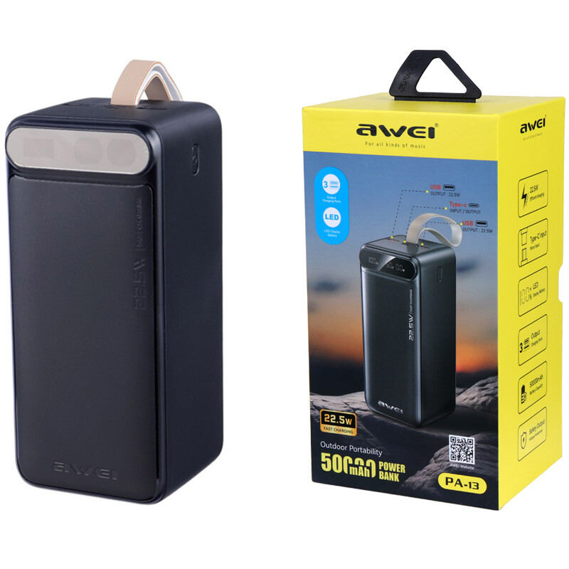 پاوربانک فست شارژ اوی PA_13 QC3.0 PD 22.5W ظرفیت 50000 میلی آمپر ساعت