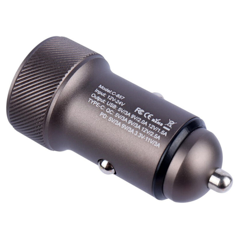 شارژر فندکی فست شارژ Awei C-857 QC PD 3A 33W