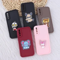 قاب سولید چراغ دار سامسونگ Galaxy A30s / A50 / A50s عروسکی برجسته محافظ لنزدار