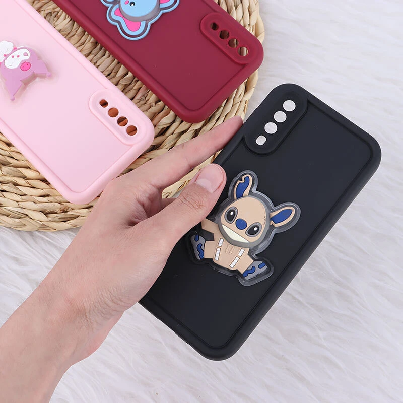 قاب سولید چراغ دار سامسونگ Galaxy A30s / A50 / A50s عروسکی برجسته محافظ لنزدار