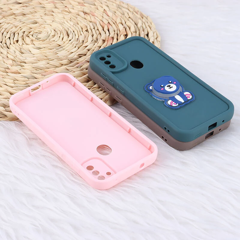 قاب سولید چراغ دار سامسونگ Galaxy A11 / M11 عروسکی برجسته محافظ لنزدار