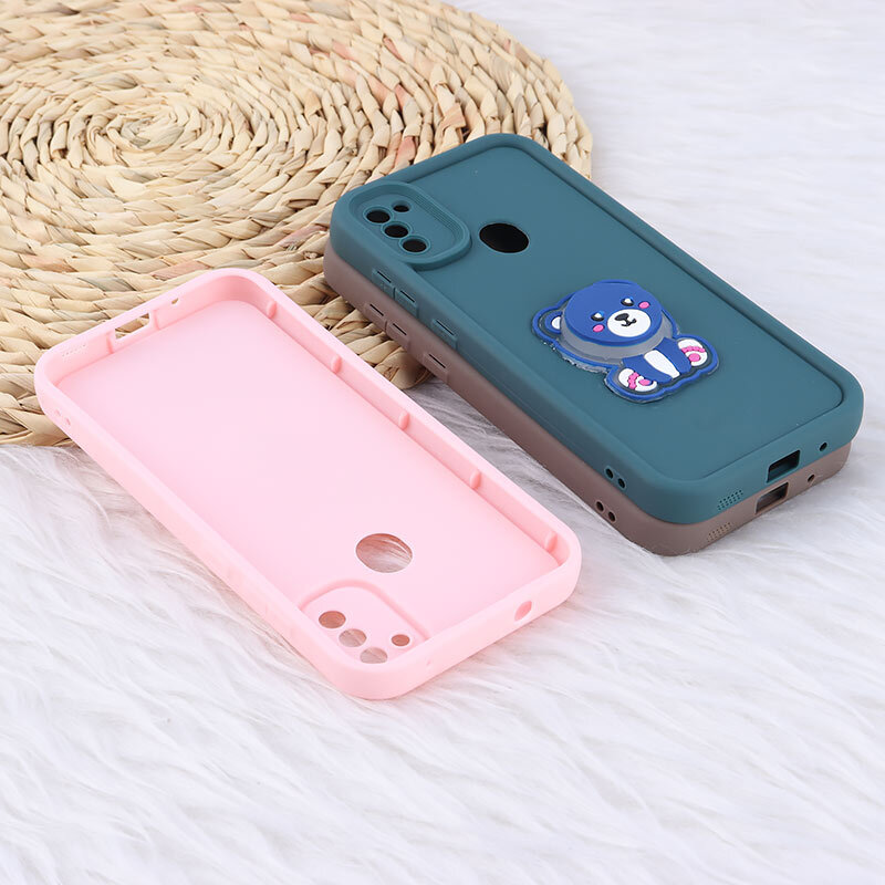 قاب سولید چراغ دار سامسونگ Galaxy A11 / M11 عروسکی برجسته محافظ لنزدار