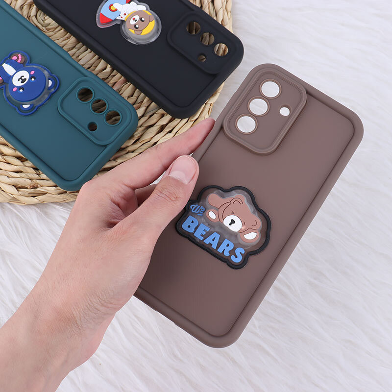 قاب سولید چراغ دار سامسونگ Galaxy A26 عروسکی برجسته محافظ لنزدار