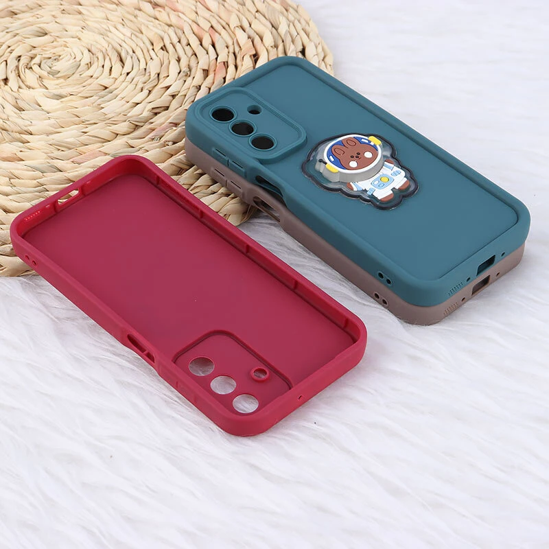 قاب سولید چراغ دار سامسونگ Galaxy A26 عروسکی برجسته محافظ لنزدار