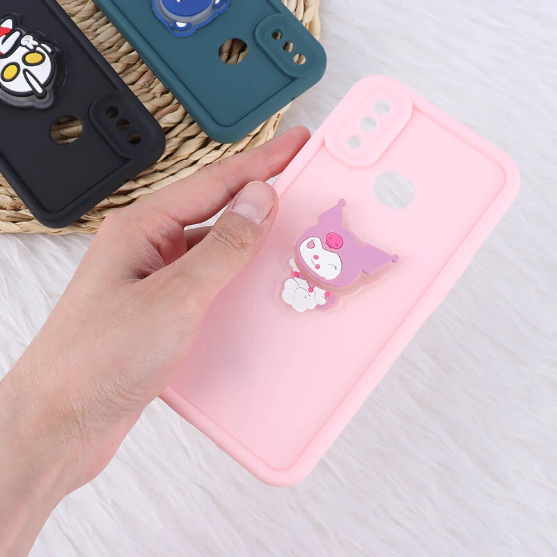قاب سولید چراغ دار سامسونگ Galaxy A10s عروسکی برجسته محافظ لنزدار