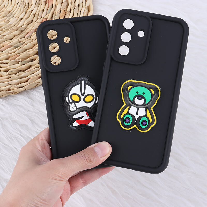 قاب سولید چراغ دار سامسونگ Galaxy A36 عروسکی برجسته محافظ لنزدار