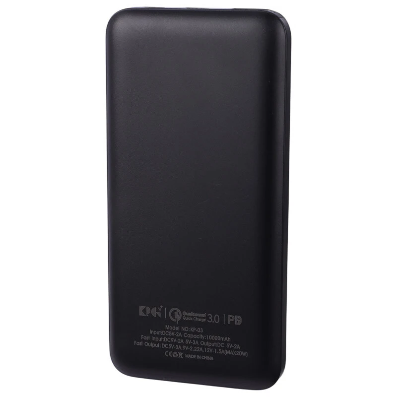 پاوربانک فست شارژ کی پی جی KP-03 20W QC3.0 PD ظرفیت 10000 میلی آمپر ساعت