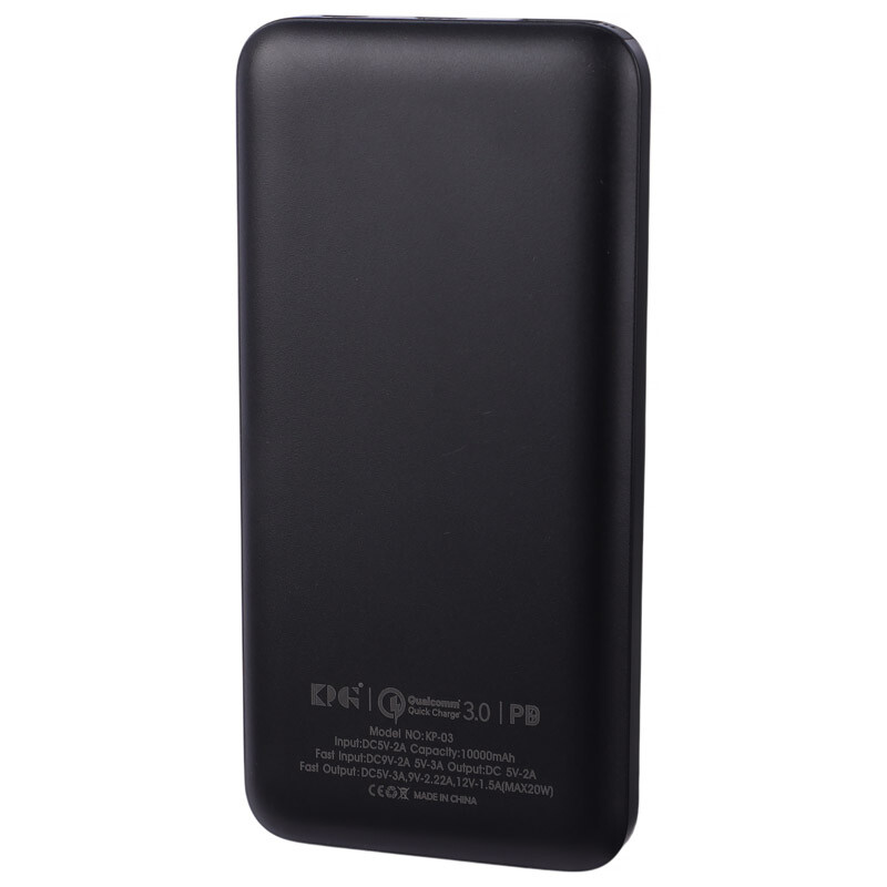 پاوربانک فست شارژ کی پی جی KP-03 20W QC3.0 PD ظرفیت 10000 میلی آمپر ساعت