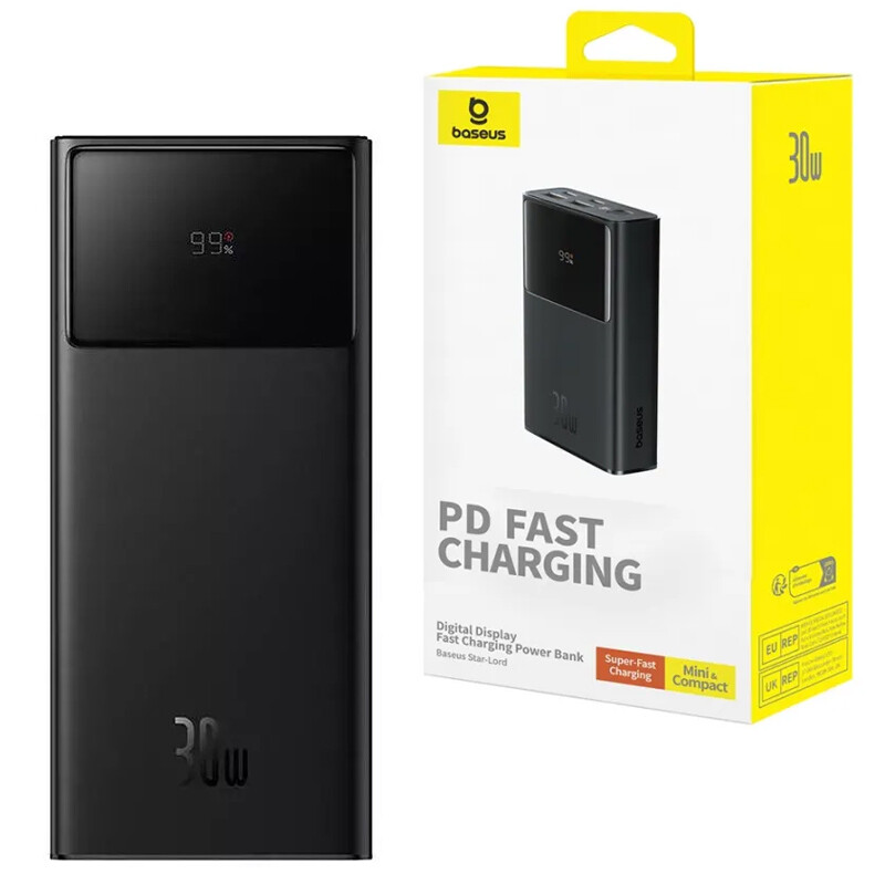 پاور بانک فست شارژ باسئوس Star-Lord P100229071 PD 30W ظرفیت 10000 میلی آمپر ساعت