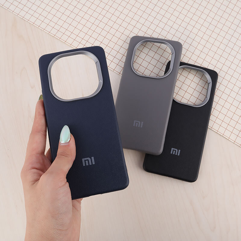 قاب چرمی ژله ای Leather شیائومی Redmi Note 14 Pro Plus 5G لوگودار