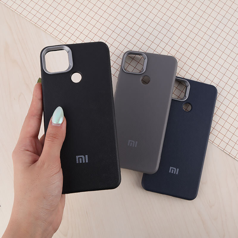 قاب چرمی ژله ای Leather شیائومی Redmi 9C لوگودار