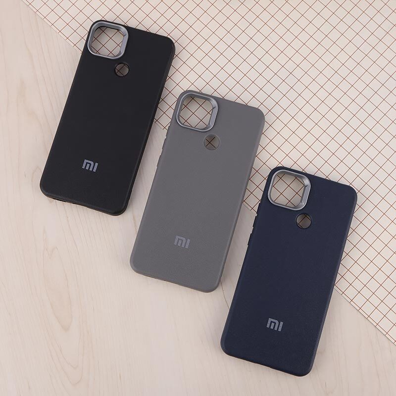 قاب چرمی ژله ای Leather شیائومی Redmi 9C لوگودار