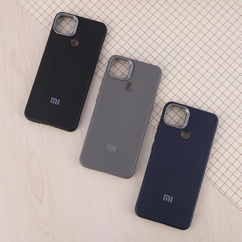 قاب چرمی ژله ای Leather شیائومی Redmi 9C لوگودار