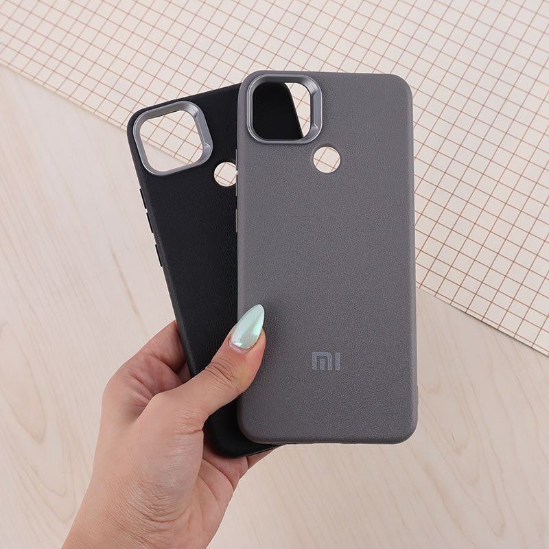 قاب چرمی ژله ای Leather شیائومی Redmi 9C لوگودار