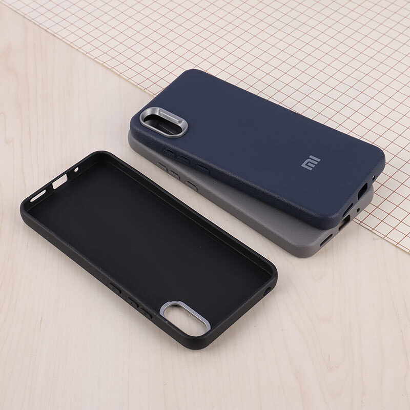 قاب چرمی ژله ای Leather شیائومی Redmi 9A لوگودار