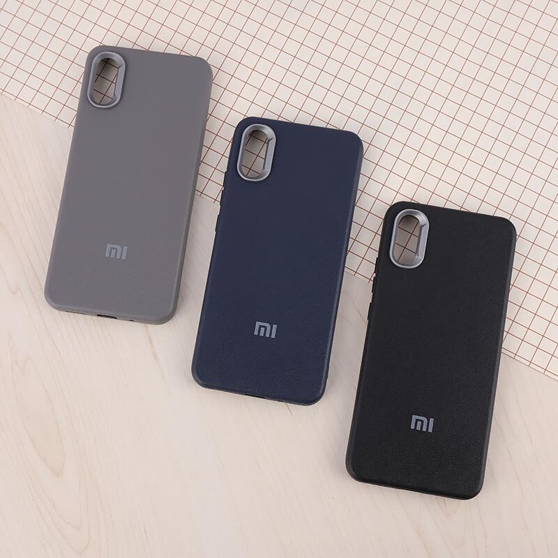 قاب چرمی ژله ای Leather شیائومی Redmi 9A لوگودار