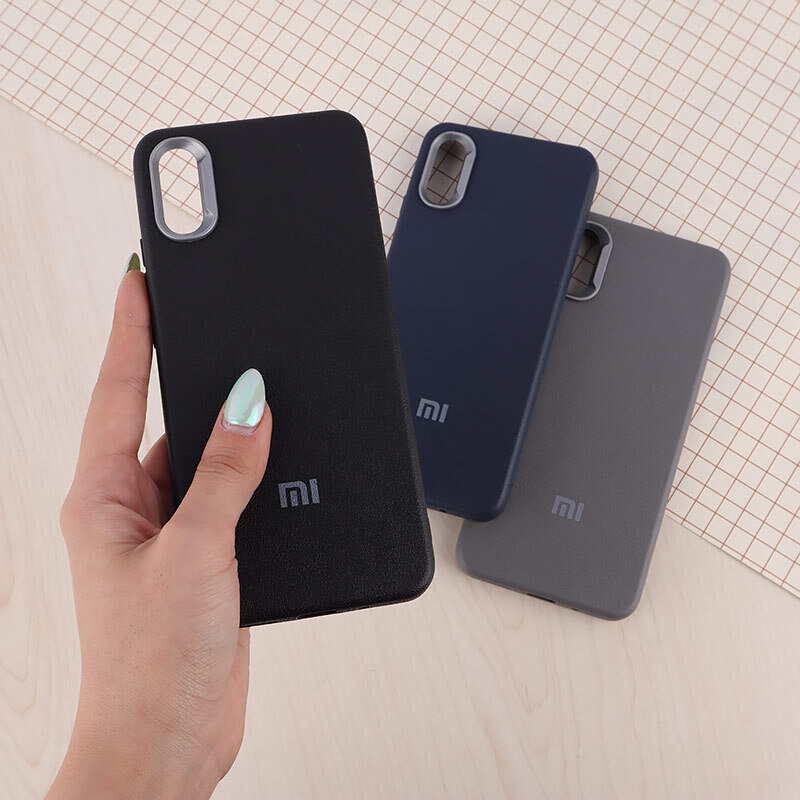 قاب چرمی ژله ای Leather شیائومی Redmi 9A لوگودار