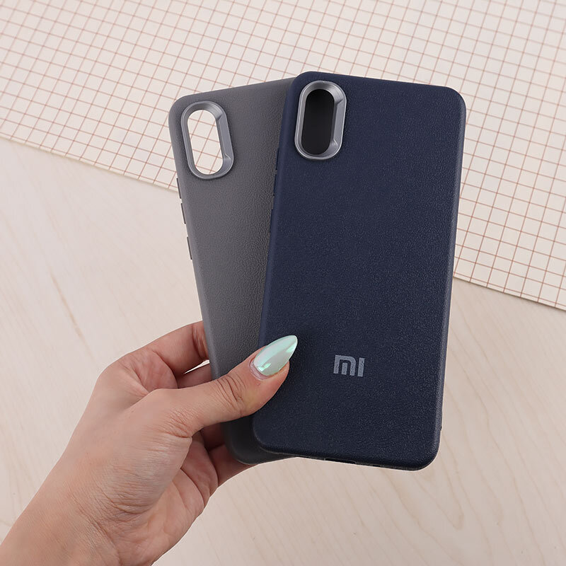قاب چرمی ژله ای Leather شیائومی Redmi 9A لوگودار