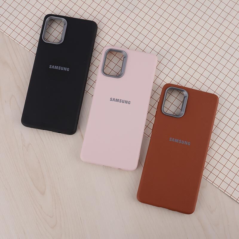 قاب چرمی ژله ای Leather سامسونگ Galaxy A71 لوگودار