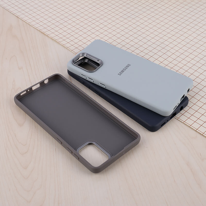 قاب چرمی ژله ای Leather سامسونگ Galaxy A71 لوگودار