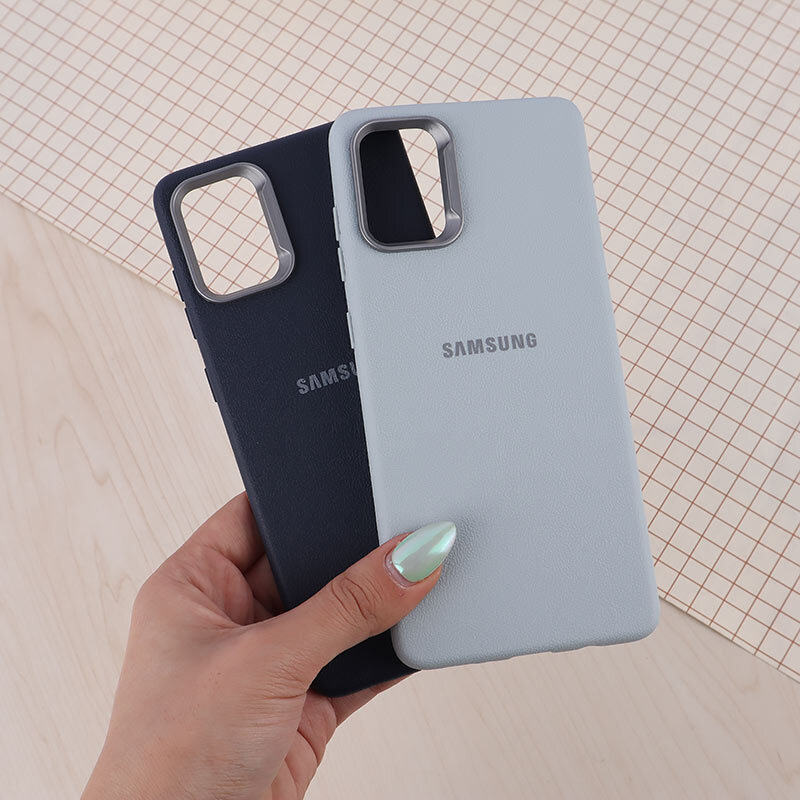قاب چرمی ژله ای Leather سامسونگ Galaxy A71 لوگودار