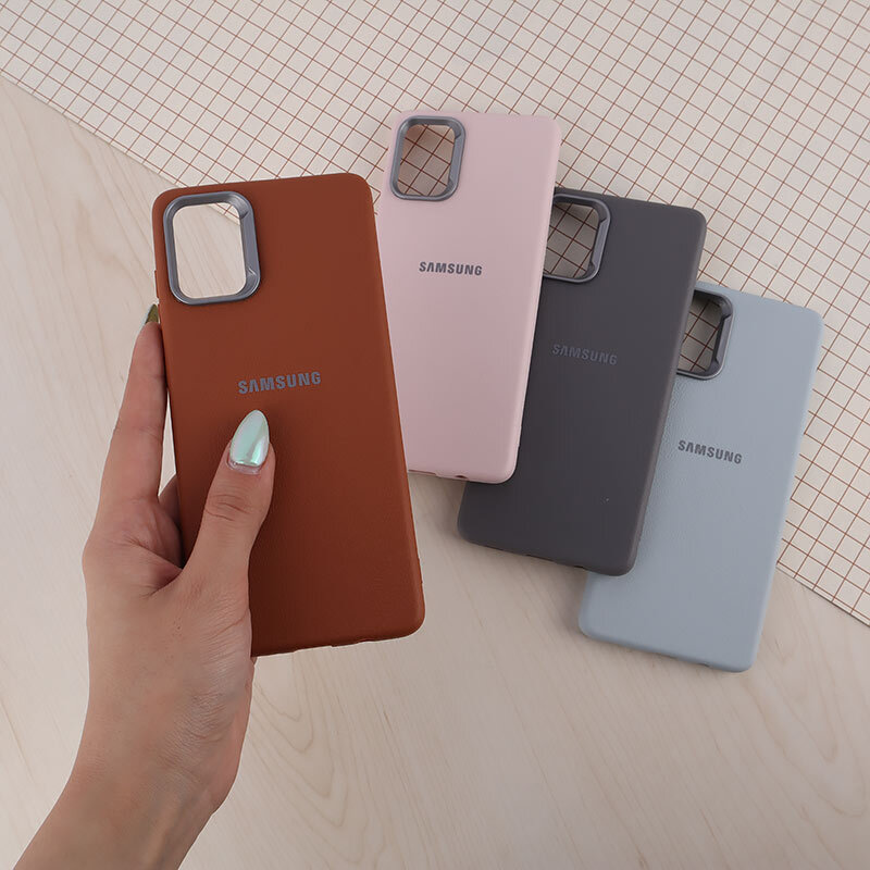 قاب چرمی ژله ای Leather سامسونگ Galaxy A71 لوگودار