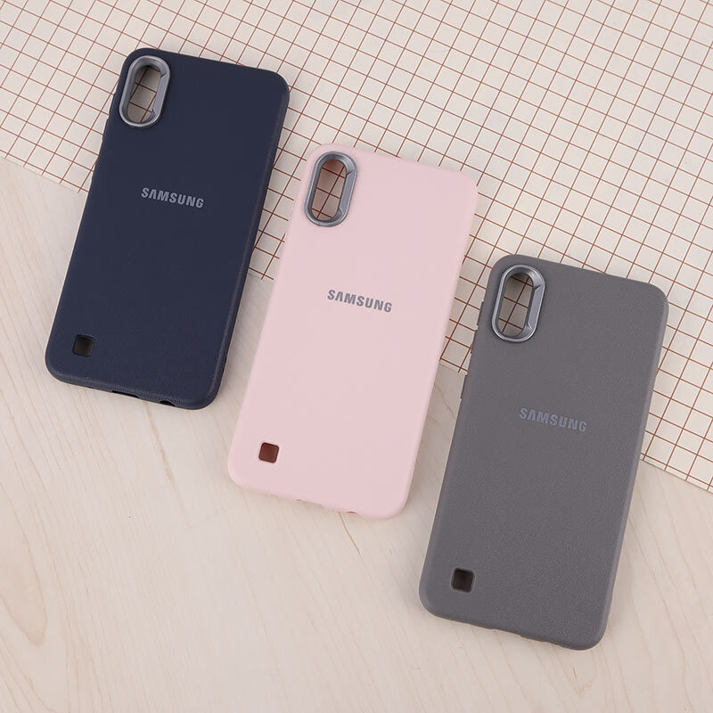 قاب چرمی ژله ای Leather سامسونگ Galaxy A10 لوگودار