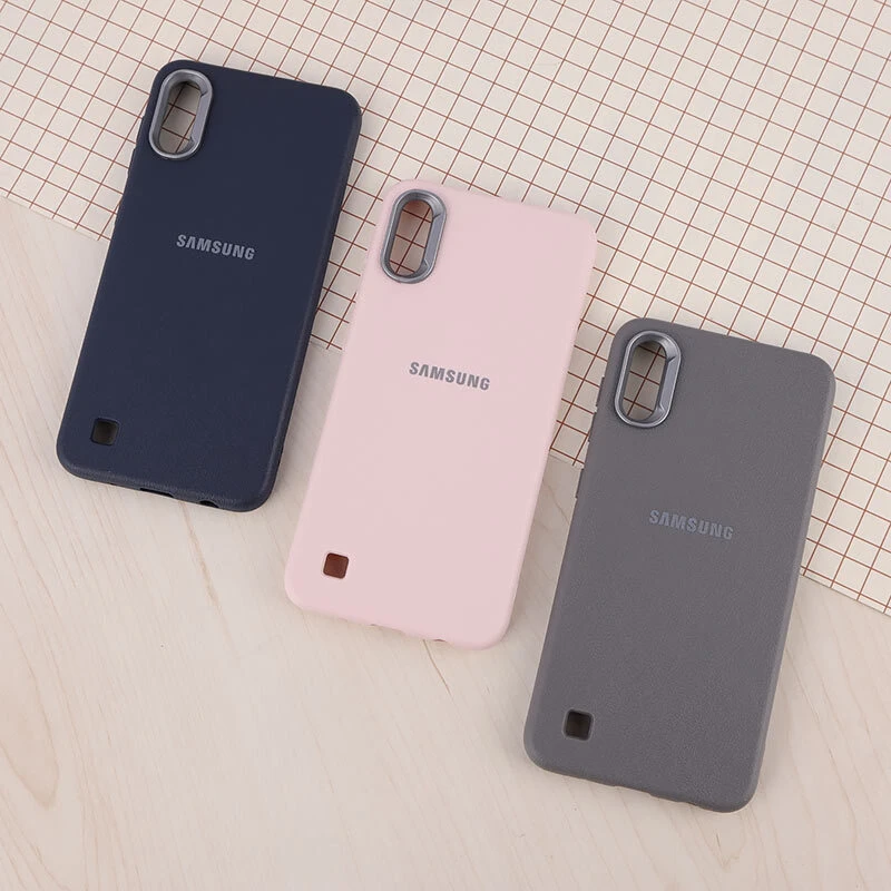 قاب چرمی ژله ای Leather سامسونگ Galaxy A10 لوگودار