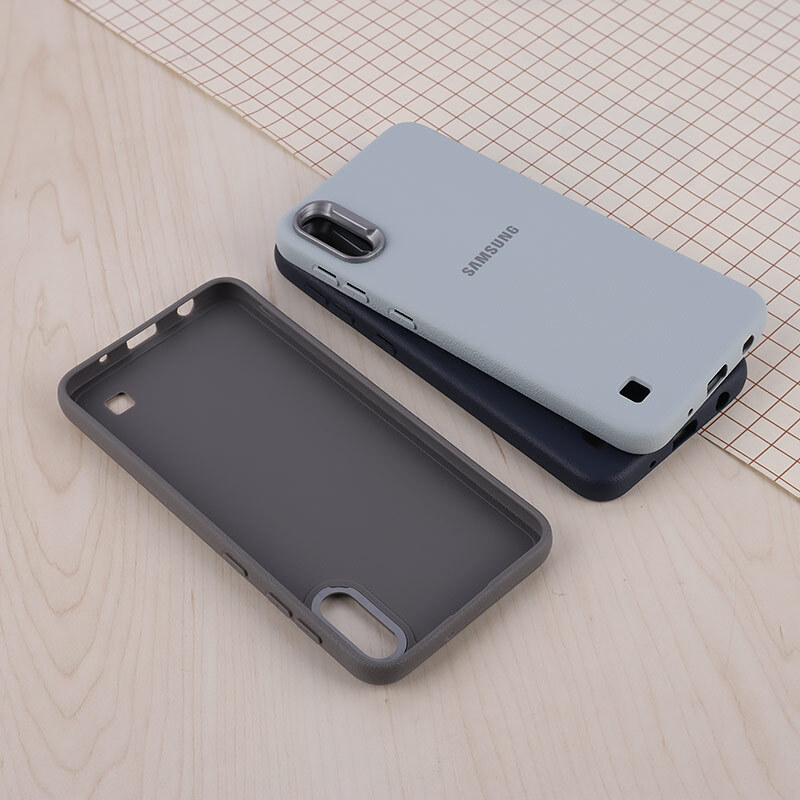 قاب چرمی ژله ای Leather سامسونگ Galaxy A10 لوگودار
