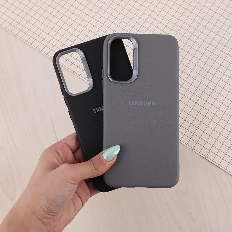 قاب چرمی ژله ای Leather سامسونگ Galaxy A34 لوگودار