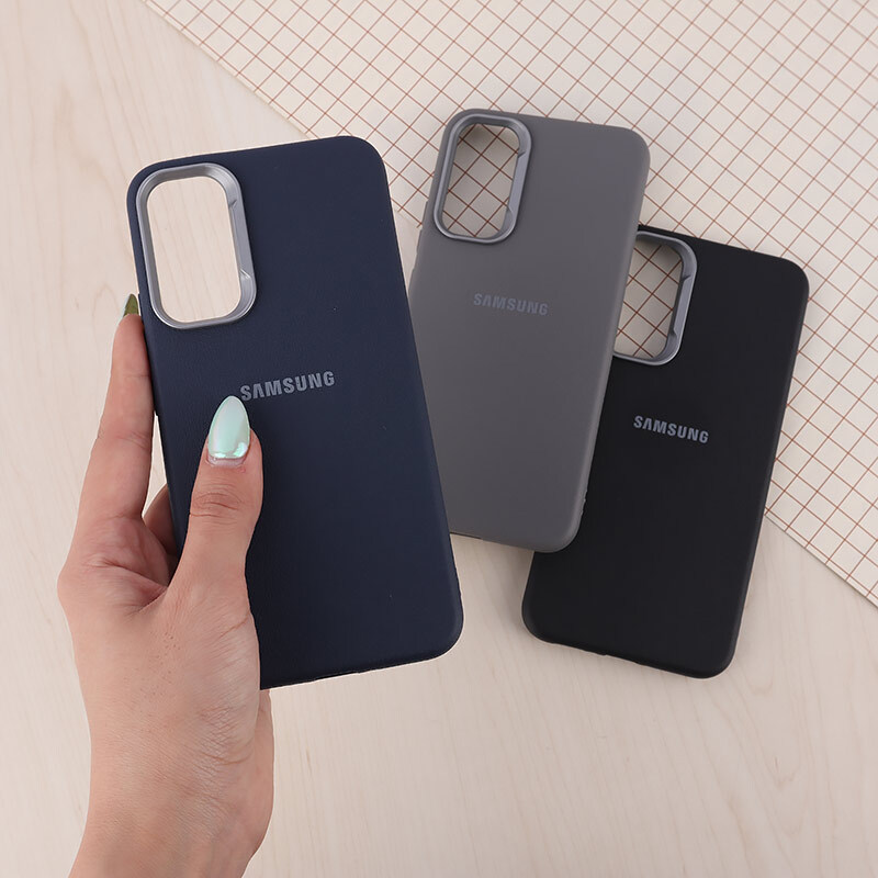 قاب چرمی ژله ای Leather سامسونگ Galaxy A34 لوگودار