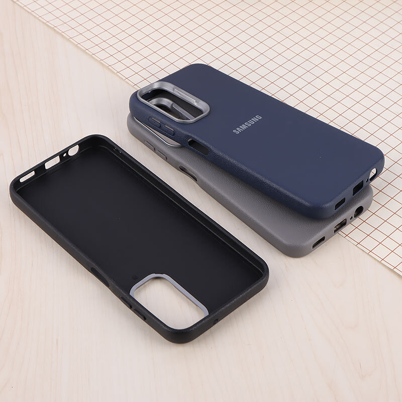 قاب چرمی ژله ای Leather سامسونگ Galaxy A14 4G / A14 5G لوگودار