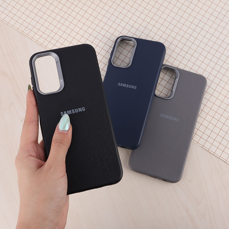 قاب چرمی ژله ای Leather سامسونگ Galaxy A14 4G / A14 5G لوگودار