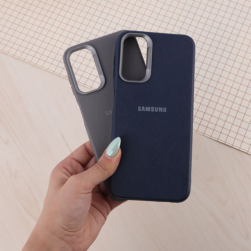 قاب چرمی ژله ای Leather سامسونگ Galaxy A14 4G / A14 5G لوگودار